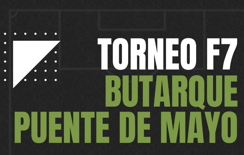 Parte del cartel del torneo de Fútbol 7 puente de mayo