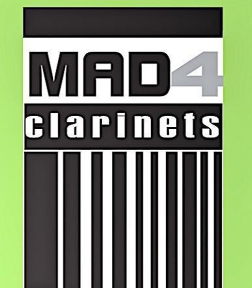 cartel de MAD4 Clarinets imitando un código de barras
