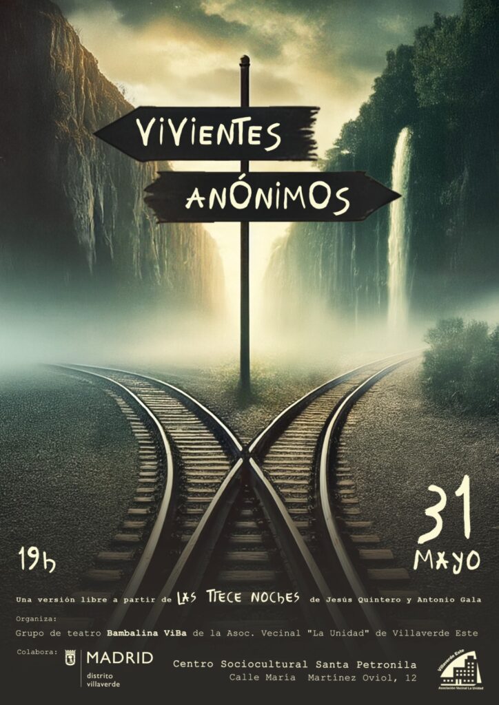Unas vías de tren separadas en dos direcciones