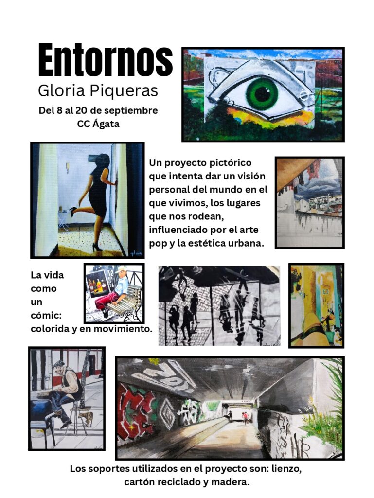 ilustraciones de un cartel con aspecto de cómic