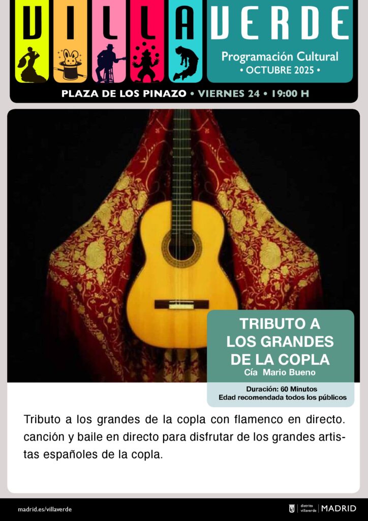 Una guitarra española bajo un manto rojo y dorado