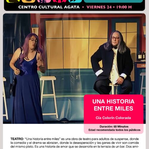 Un hombre y una mujer sobre un escenario