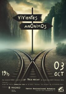 Unas vías de tren que se dividen en un paisaje oscuro y siniestro