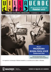 Dos músicos en blanco y negro en el cartel 