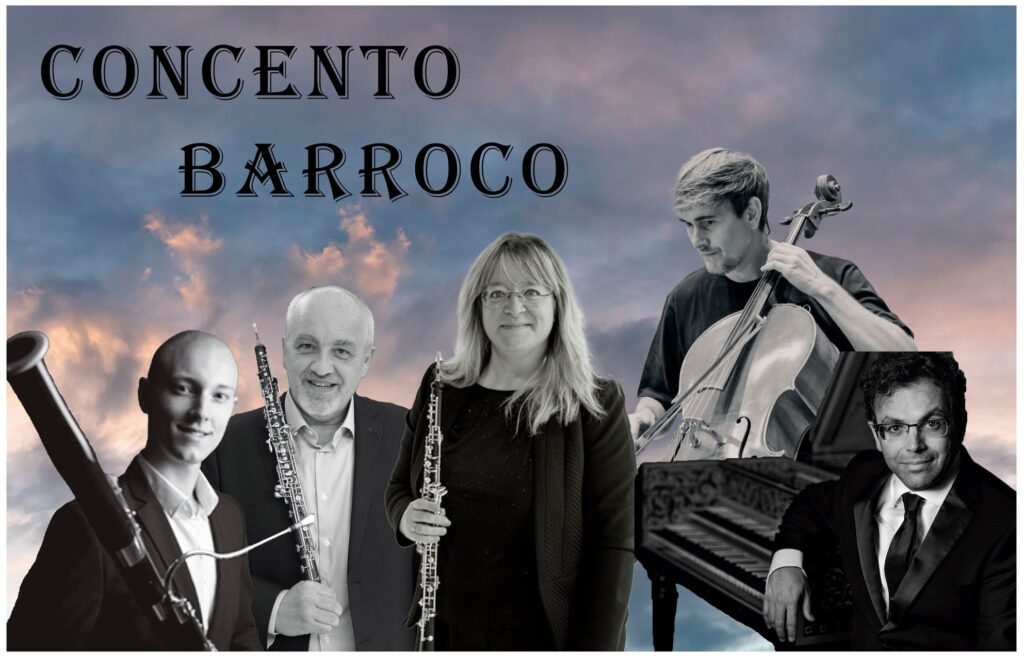 Músicos con instrumentos en blanco y negro
