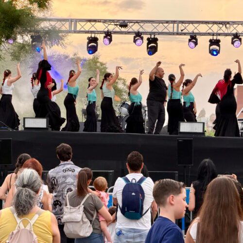 Exhibición de baile durante las fiestas de butarque