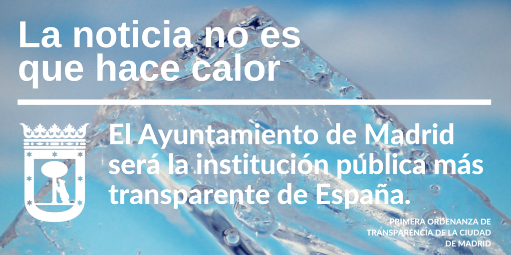El Ayuntamiento de Madrid será la institución más transparente de España