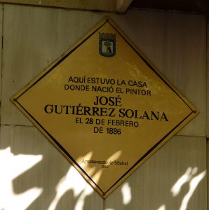 Placa conmemorativa Gutiérrez Solana