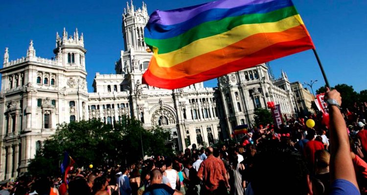 Celebración de 2017 frente al Palacio de Cibeles, sede del Ayuntamiento de Madrid