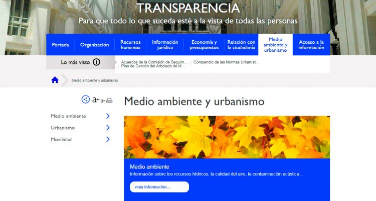 El Portal De Transparencia Del Ayuntamiento De Madrid Registra 70.500 ...