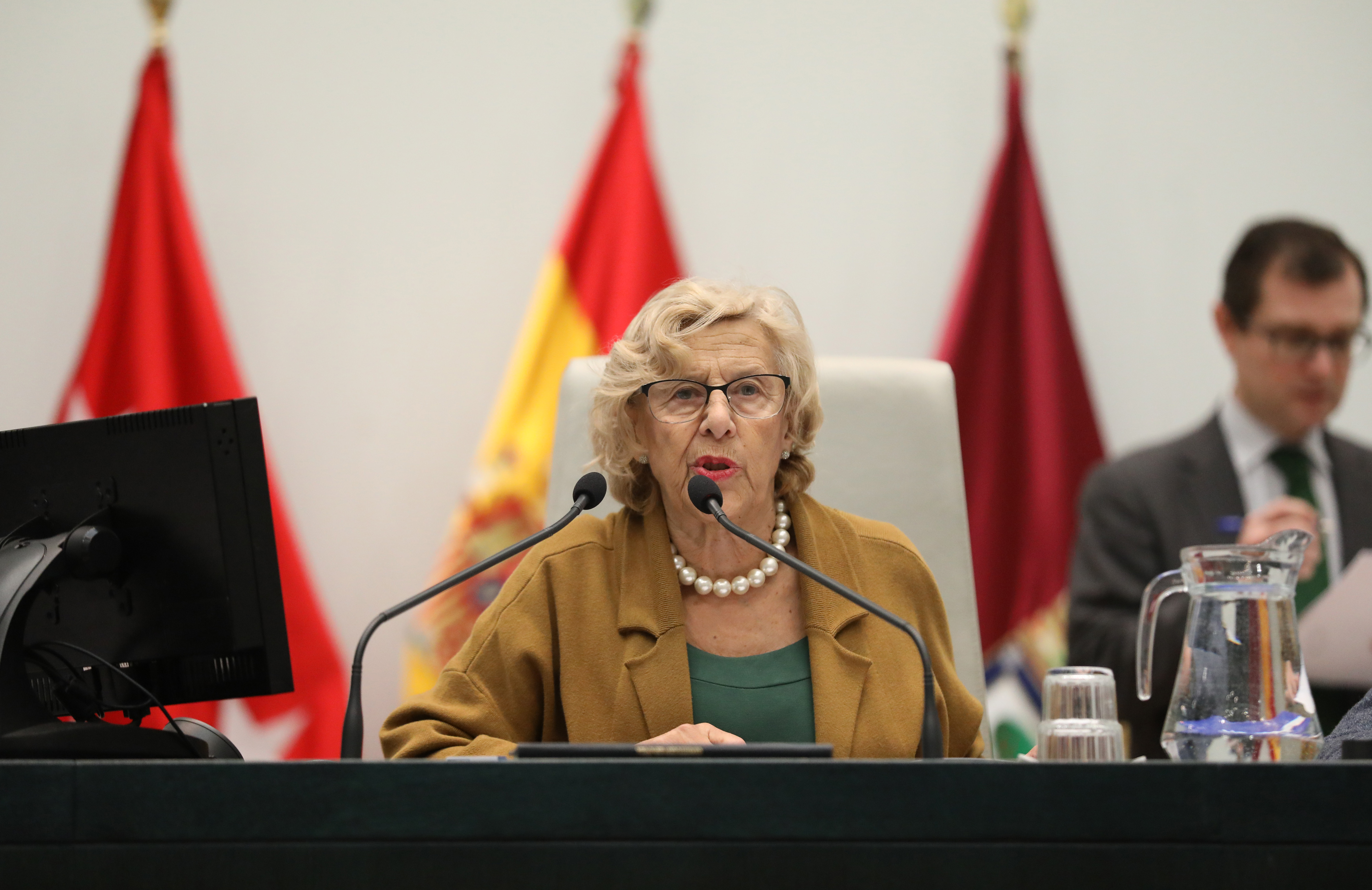 La alcaldesa durante la sesión plenaria celebrada hoy