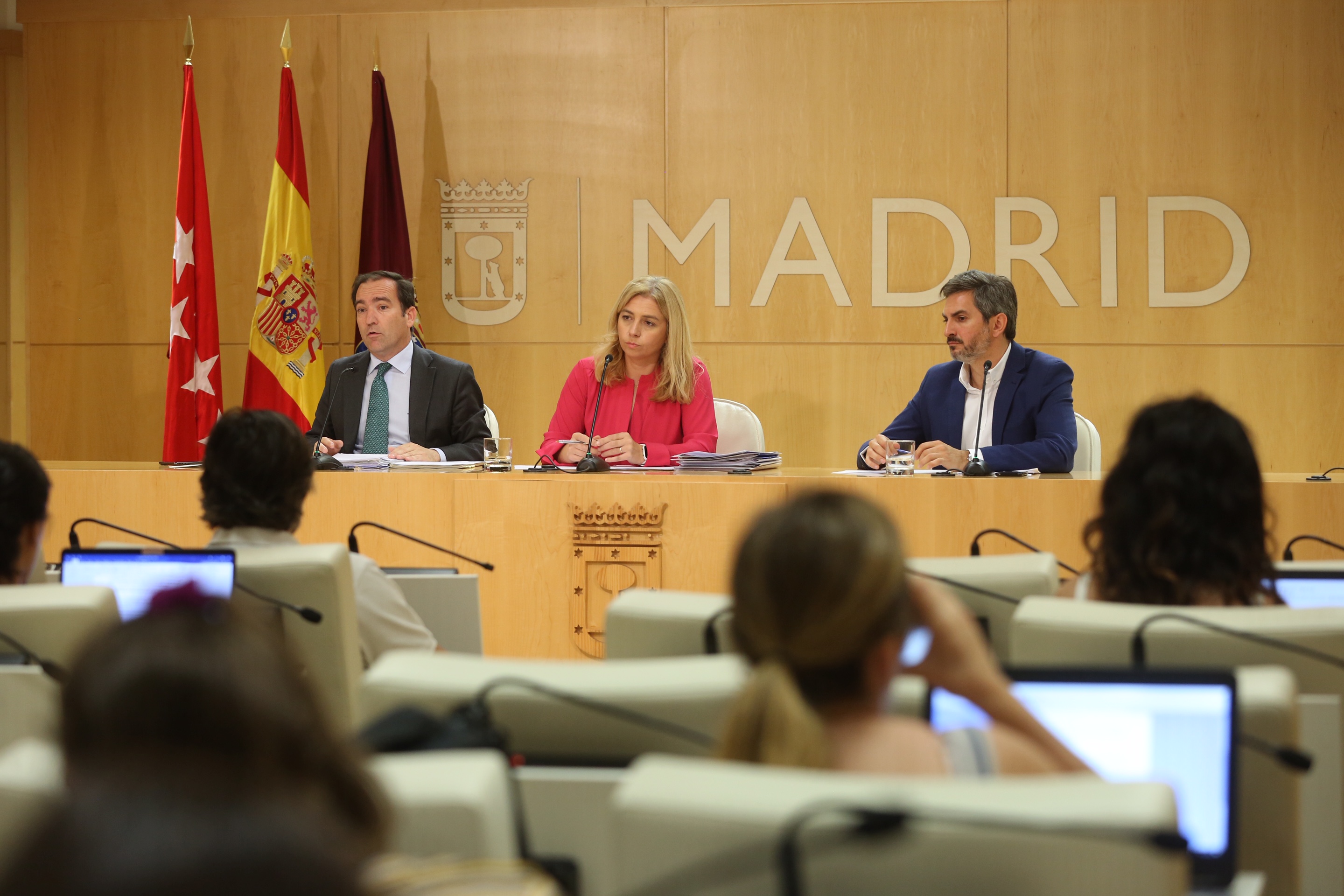 Carabante, Sanz y Aniorte en la rueda de prensa posterior a la Junta de Gobierno Local
