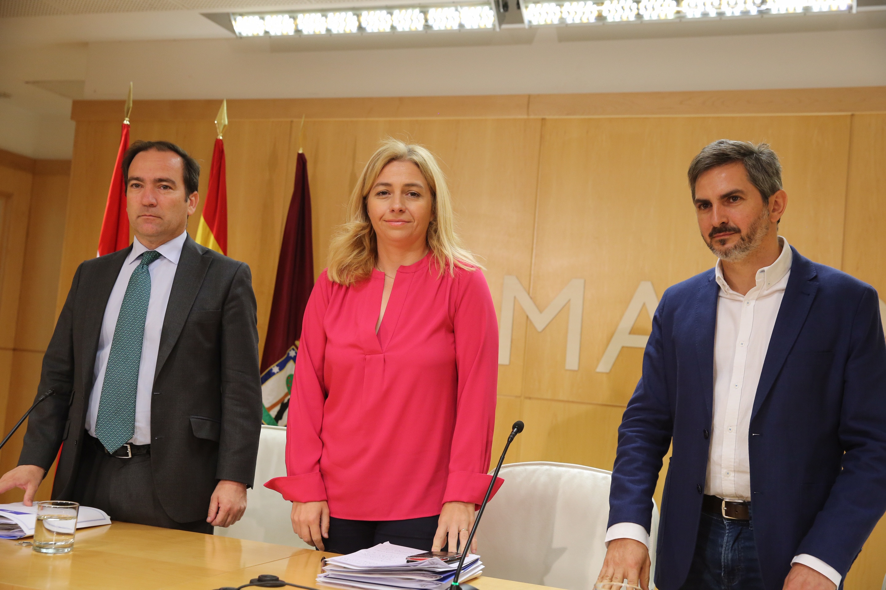 Carabante, Sanz y Aniorte en la rueda de prensa posterior a la Junta de Gobierno Local