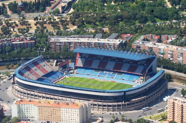 Vista aérea del estadio Vicente Calderón