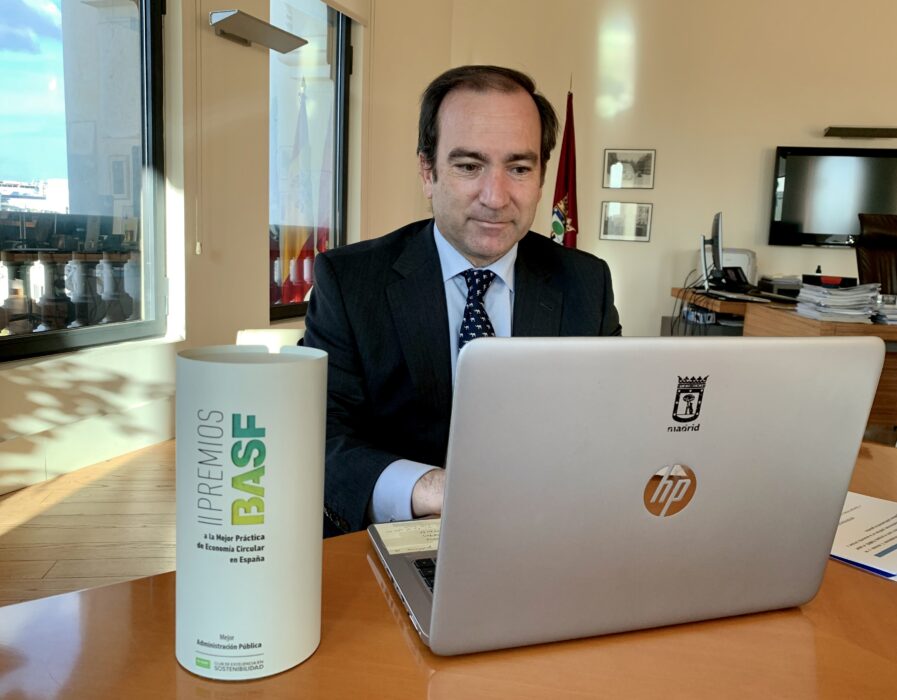 Carabante durante la entrega de premios virtual