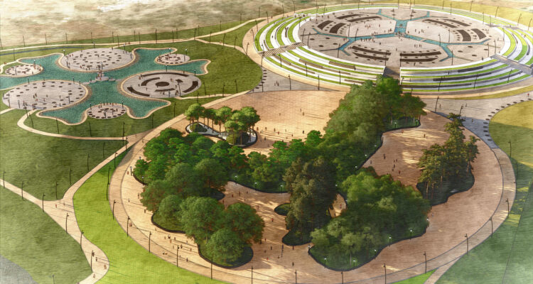 Recreación del futuro parque de La Gavia