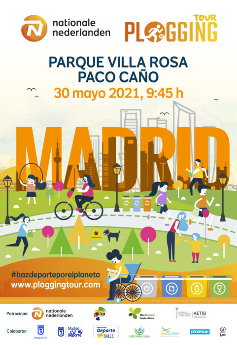 Cartel del Plogging Tour en Madrid