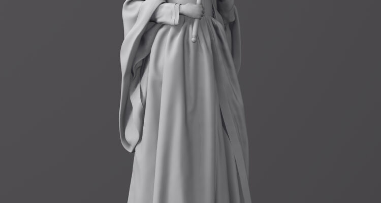 Recreación de la escultura de Juana I de Castilla