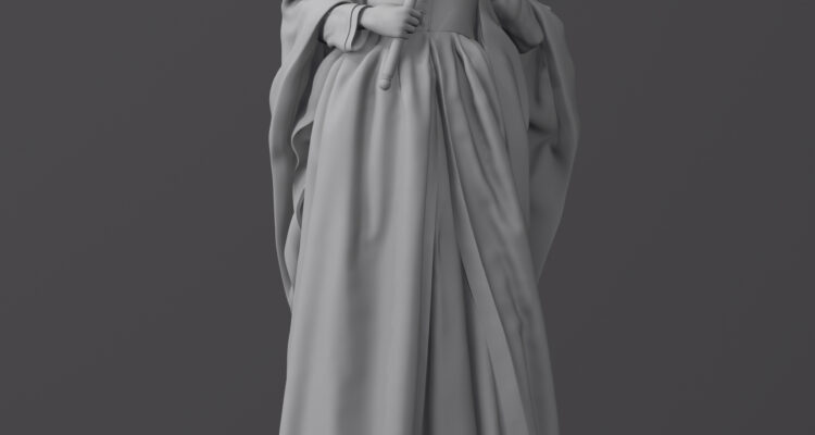 Recreación de la escultura de Juana I de Castilla