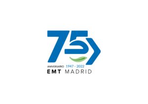 Logo ganador del concurso para celebrar el 75 aniversario de EMT Madrid