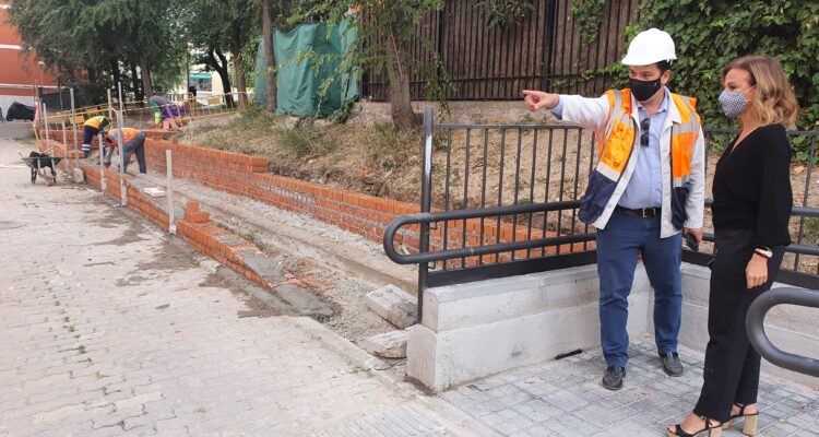 Obras de mejora de accesibilidad en Moratalaz