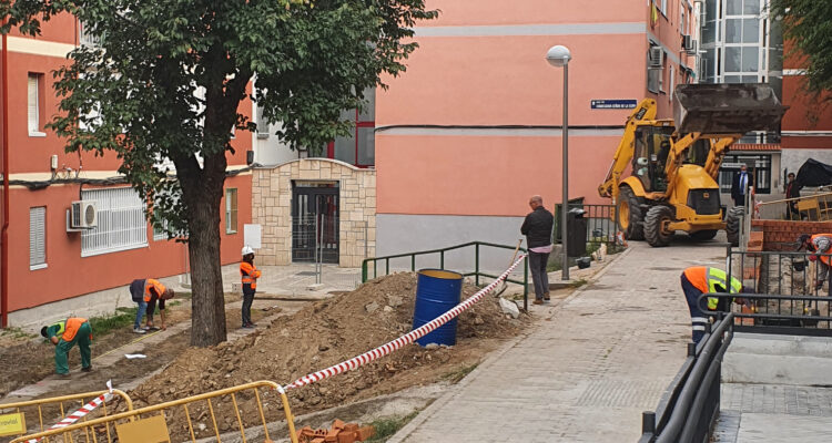 Obras de mejora de accesibilidad en Moratalaz