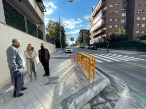 Loreto Sordo durante la visita