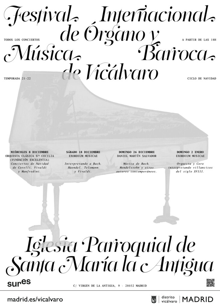 Cartel del Festival Internacional de Órgano y Música Barroca de Vicálvaro