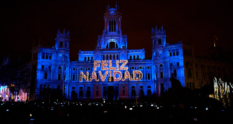 VideoMapping Feliz Navidad Madrid en Palacio Cibeles 2021