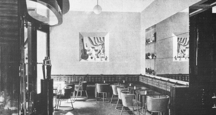 Interior del bar en 1931. Memoria de Madrid