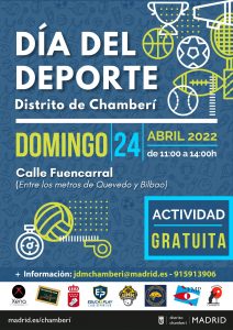 Cartel Día del Deporte en Chamberí
