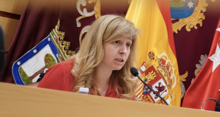 Inmaculada Sanz, este jueves, durante la rueda de prensa posterior a la Junta de Gobierno