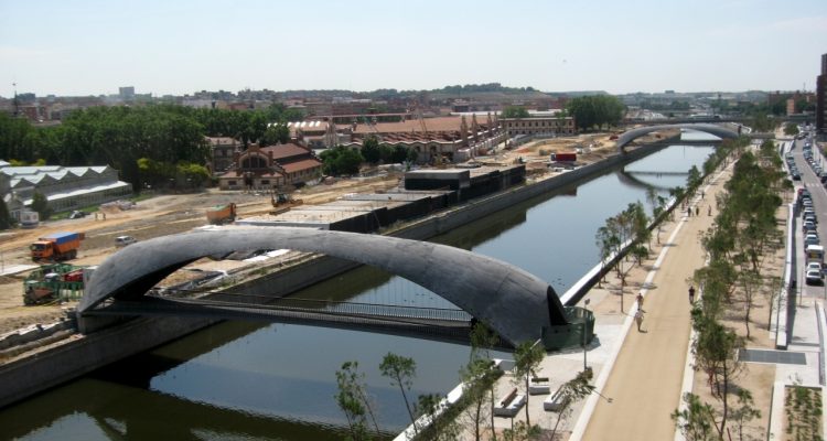 Puentes de la Cáscara (los dos) durante su construcción
