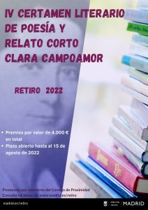 Cartel IV Certamen Literario Clara Campoamor de Retiro