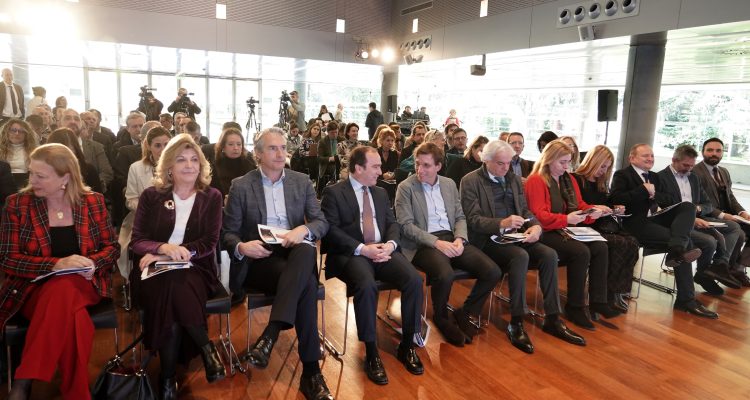 El alcalde de Madrid, José Luis Martínez-Almeida, durante el Balance Madrid 360