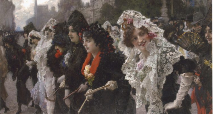 Exposición Francisco Pradilla. El Viernes Santo en Madrid. Paseo de Mantillas