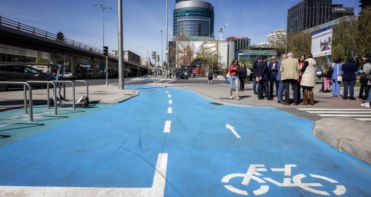 Nuevo carril bici del paseo de la Castellana