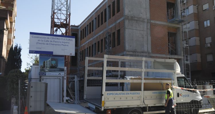 Nuevo centro cultural de Chamartín actualmente en construcción