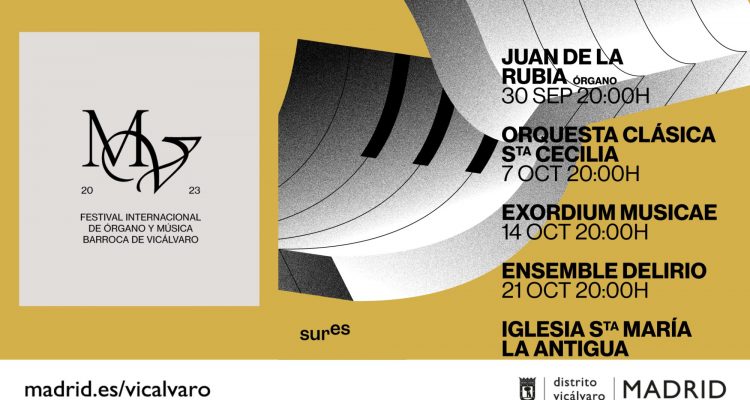 Cartel del Festival de Órgano y Música Barroca de Vicálvaro 2023-2024. Ciclo de Otoño