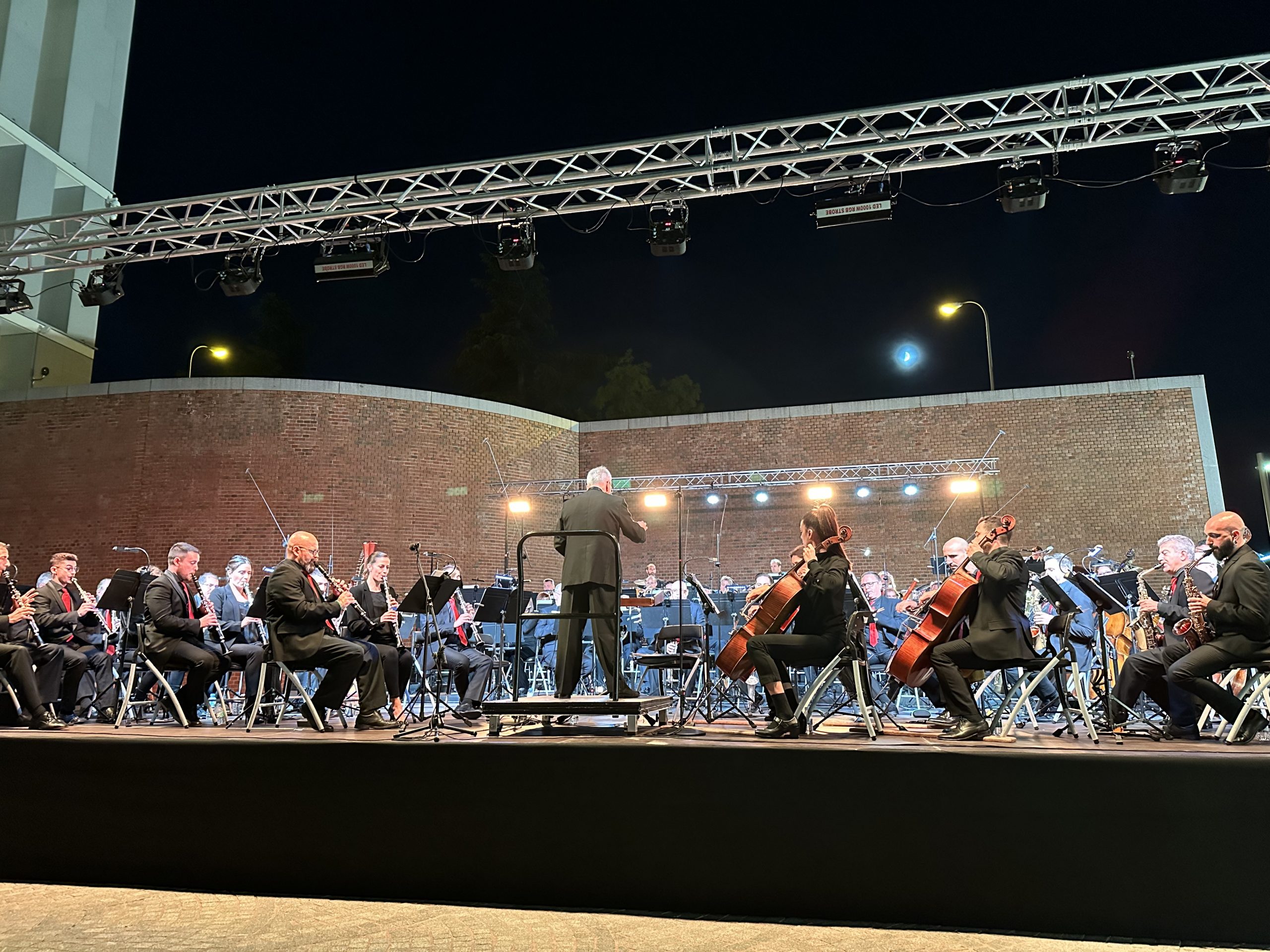 La Banda Sinfónica Municipal en un momento de su actuación