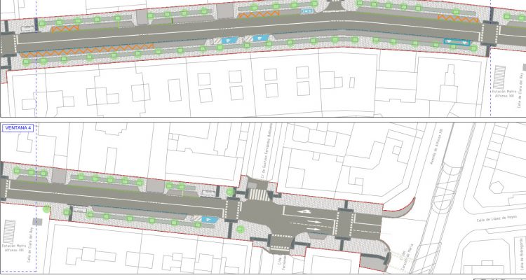Plano calle López de Hoyos una vez finalizada la obra