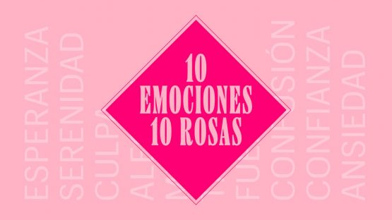 Cartel de la exposición '10 emociones, 10 rosas'