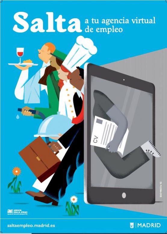 Cartel ilustrativo de la plataforma de la Agencia para el Empleo