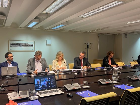 Hidalgo presidiendo la primera sesión 