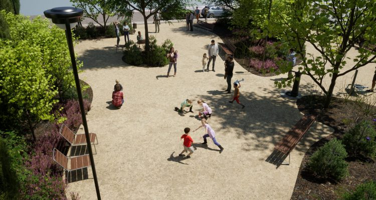 Recreación nueva zona verde en el entorno de la calle Mazarredo