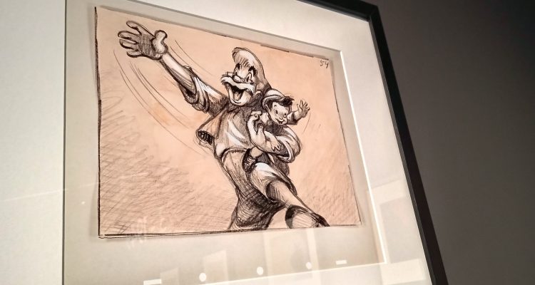 Boceto de Pinocho y Gueppetto