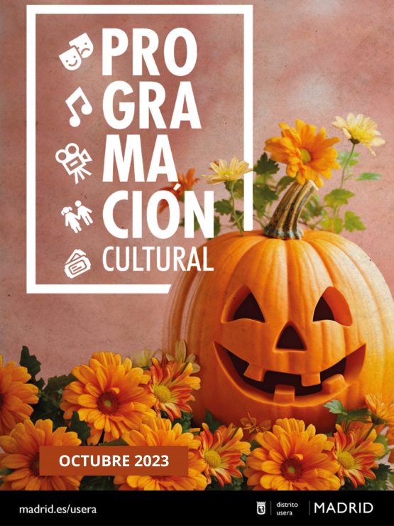 Cartel de la programación cultural de octubre en Usera