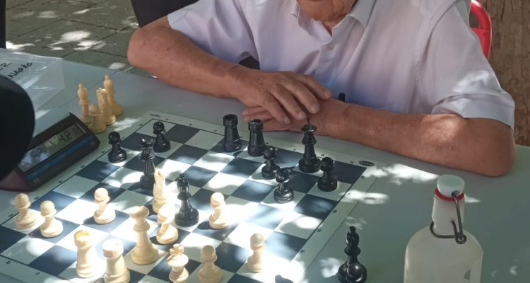 Manuel en un torneo de ajedrez