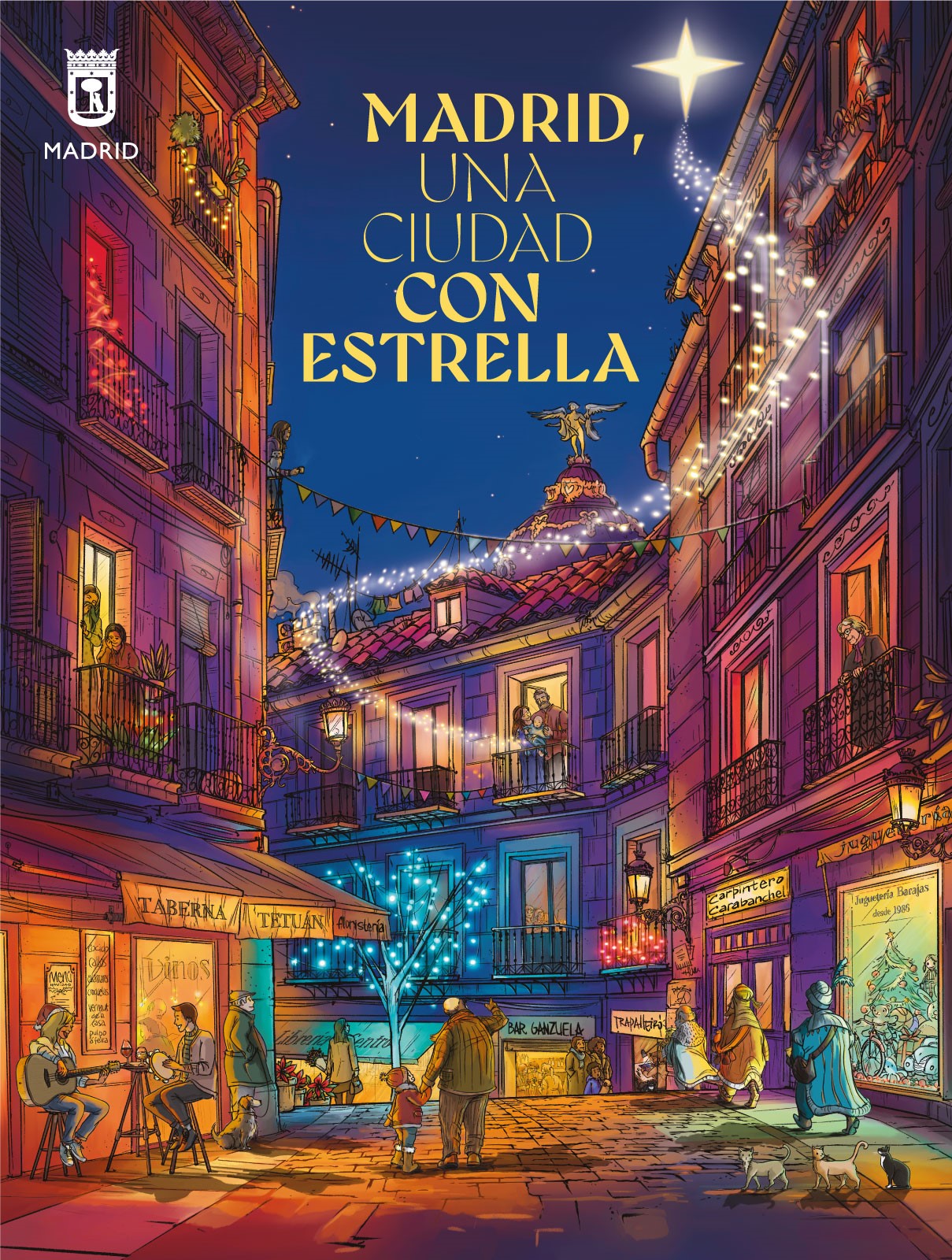 Nuevo cartel de la Navidad en Madrid diseñado por el ilustrador Polinho Trapalleiro 