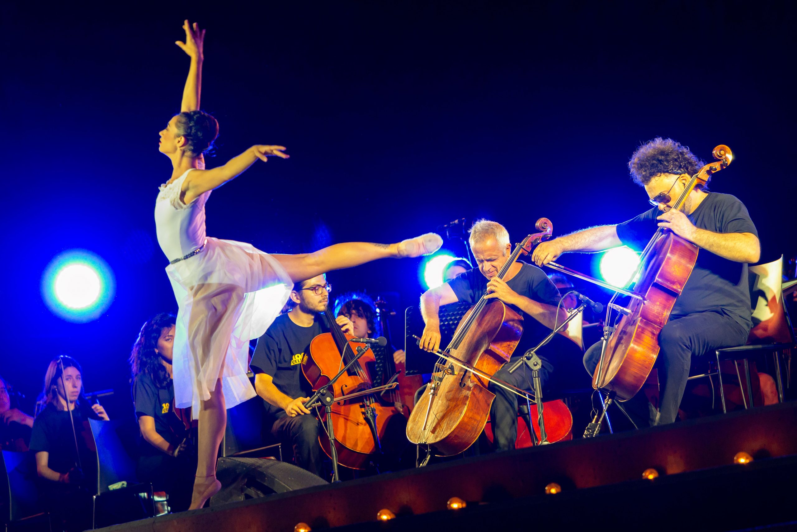 Imagen del espectáculo 100Cellos que ha formado parte de la programación de Veranos de la Villa 23